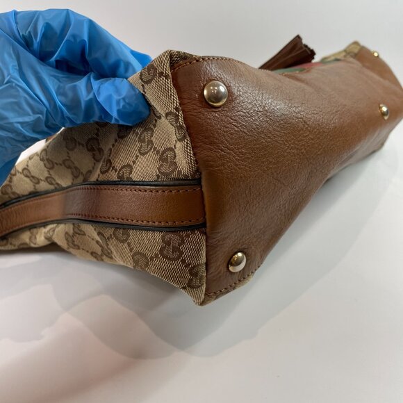 For love2calcar Gucci Brown GG Canvas 2-ways Bag sku# 85768 (gently used) - Picture 6 of 15